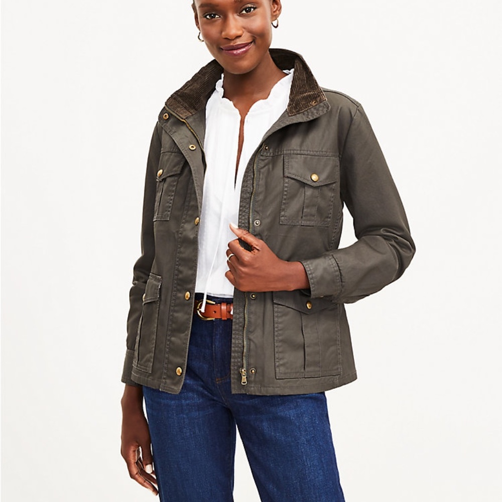 Loft Coated Field Jacket NWT